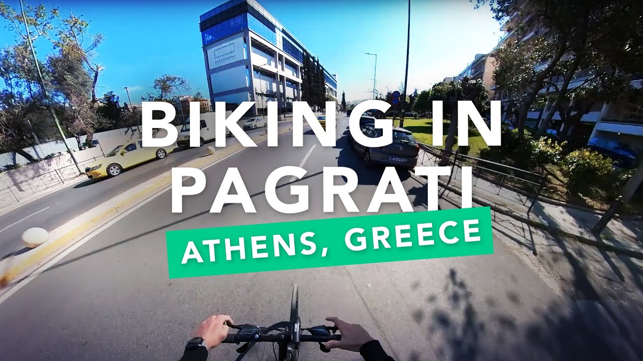 Biking in Pagrati, Athens Greece