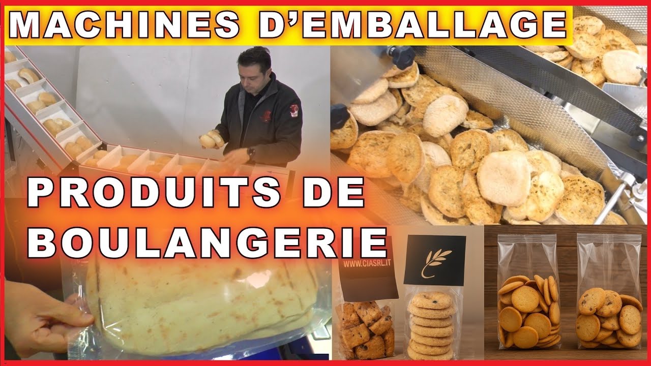 Machine d'emballage pour produits de boulangerie: biscuits,  snacks et chapelure
