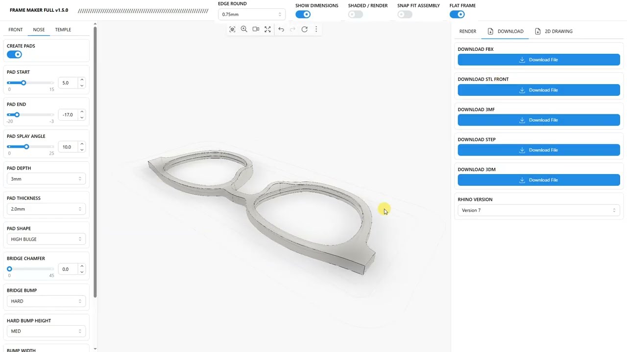 CONVERT TO FLAT FRAME