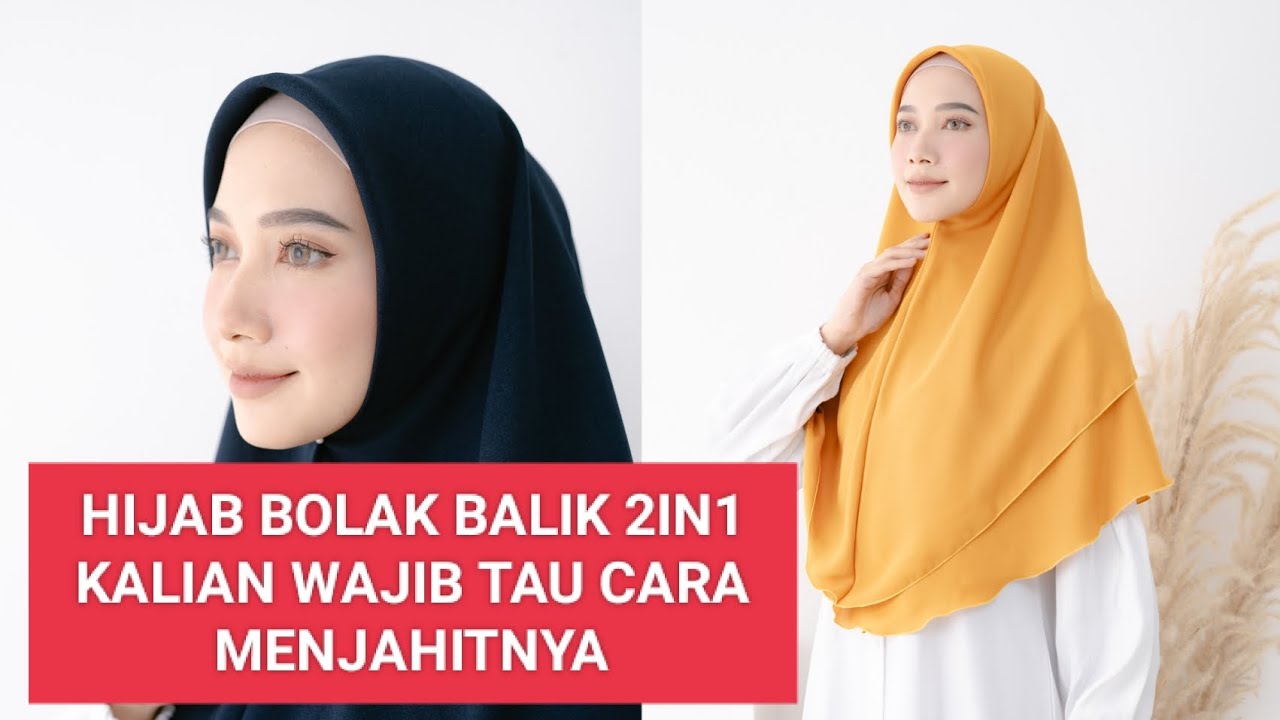 Cara menjahit hijab instan bolak balik,hijab segiempat instan bolbal 