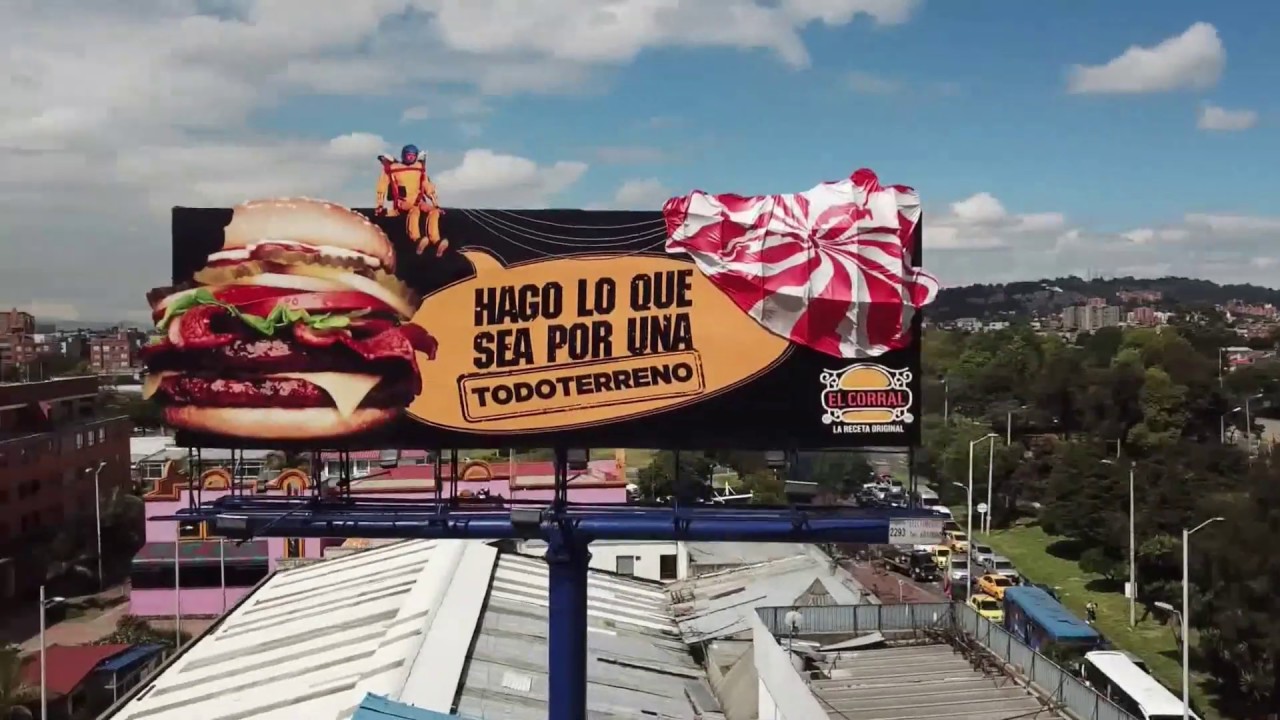 Campaña de Alto Impacto Visual - Hamburguesas El Corral
