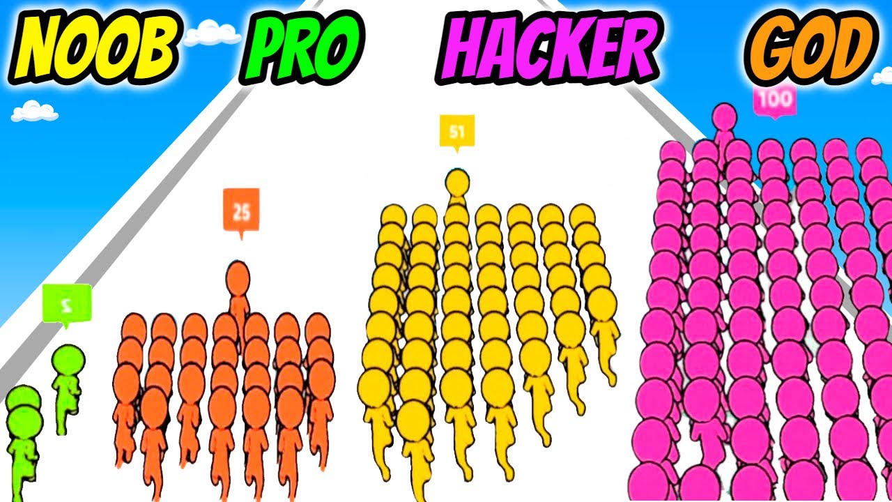 Counting King 3D - NOOB vs PRO vs HACKER vs GOD