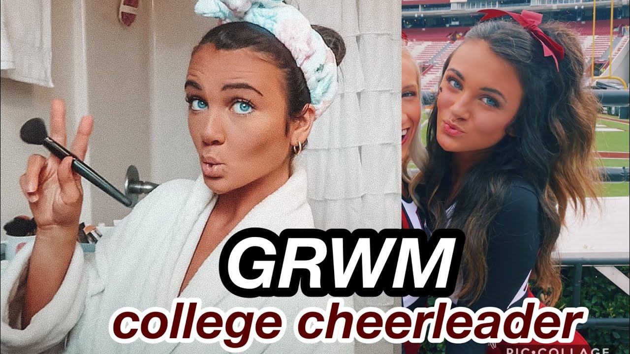 GRWM: college cheer gameday | how to do cheer hair & makeup