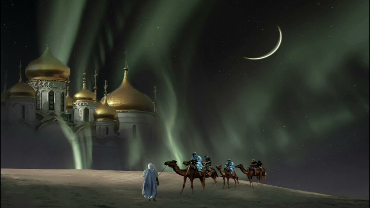 ARABIAN NIGHT AMBIENCE | Middle Eastern Desert, Beautiful Music, Golden Age Palace, ASMR