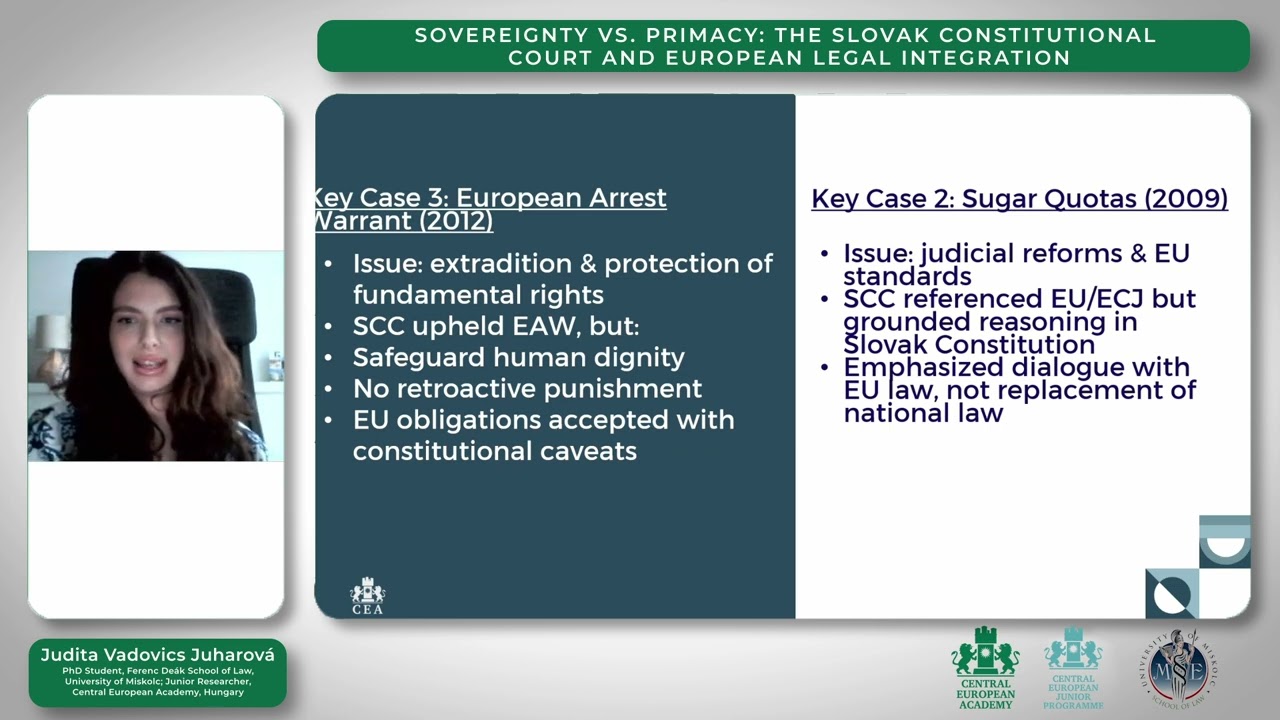 J. Vadovics Juharov&aacute; - Sovereignty vs. Primacy: The Slovak Constitutional Court and European...