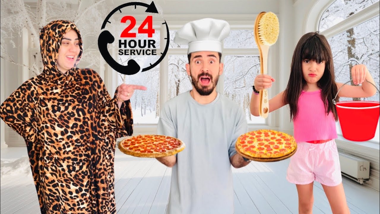 أيسل غسلت السجاد🧹وجودي حـرقـت الملابس👕والكابيتانو عمل بيتزا🍕(دودو نفختنا😱)