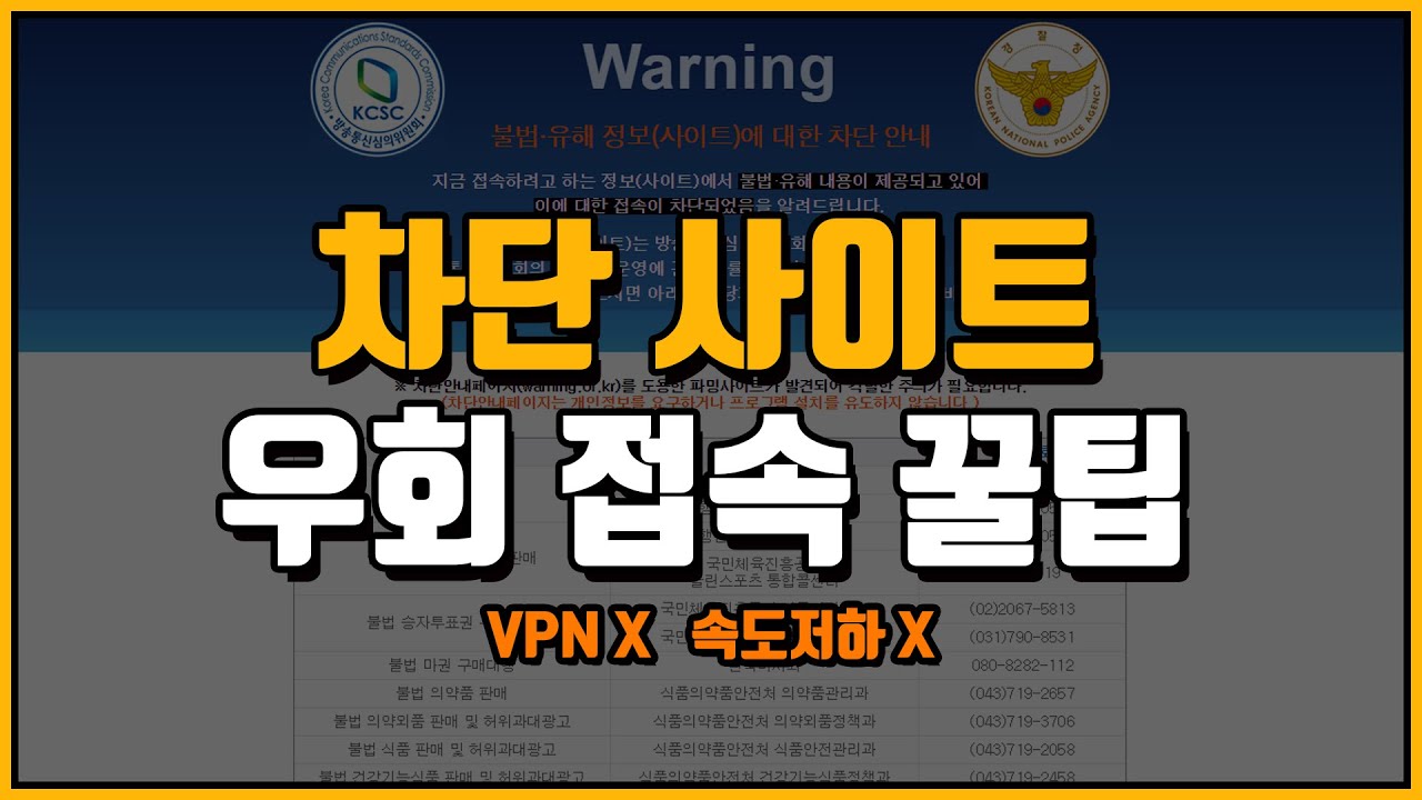 차단 사이트 우회 접속 방법 [VPN X 속도저하 X]