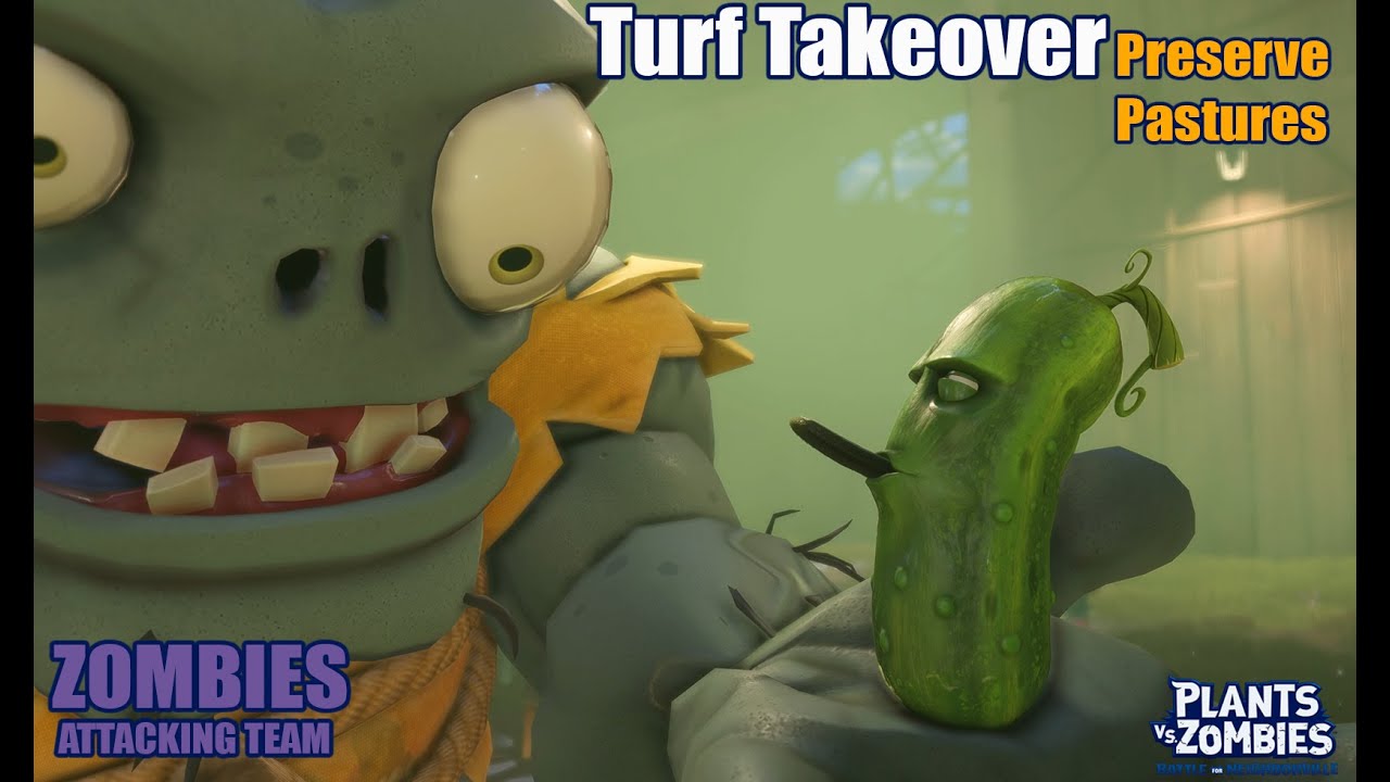 TURF TAKEOVER - Preserve Pastures - Zombies Attacking Team. PVZ BFN