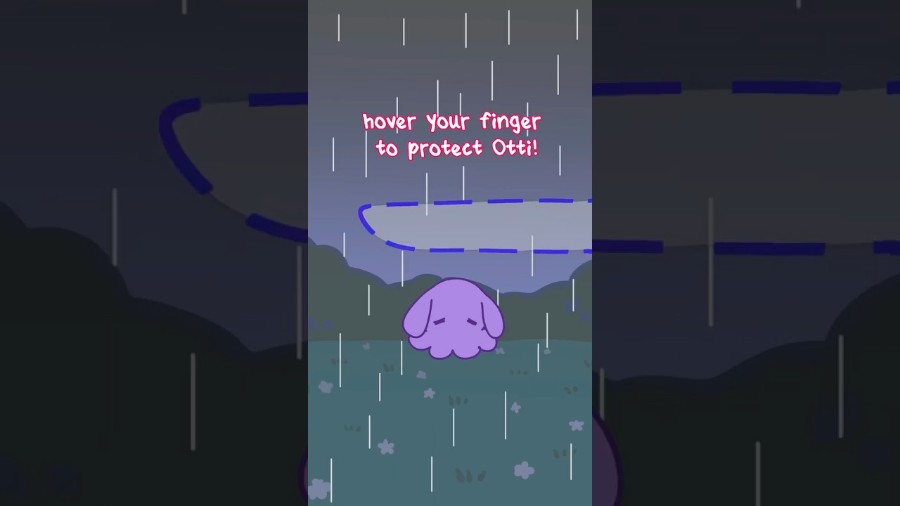 Protect Otti from the rain! #funny #cute #animation #interactive #meme