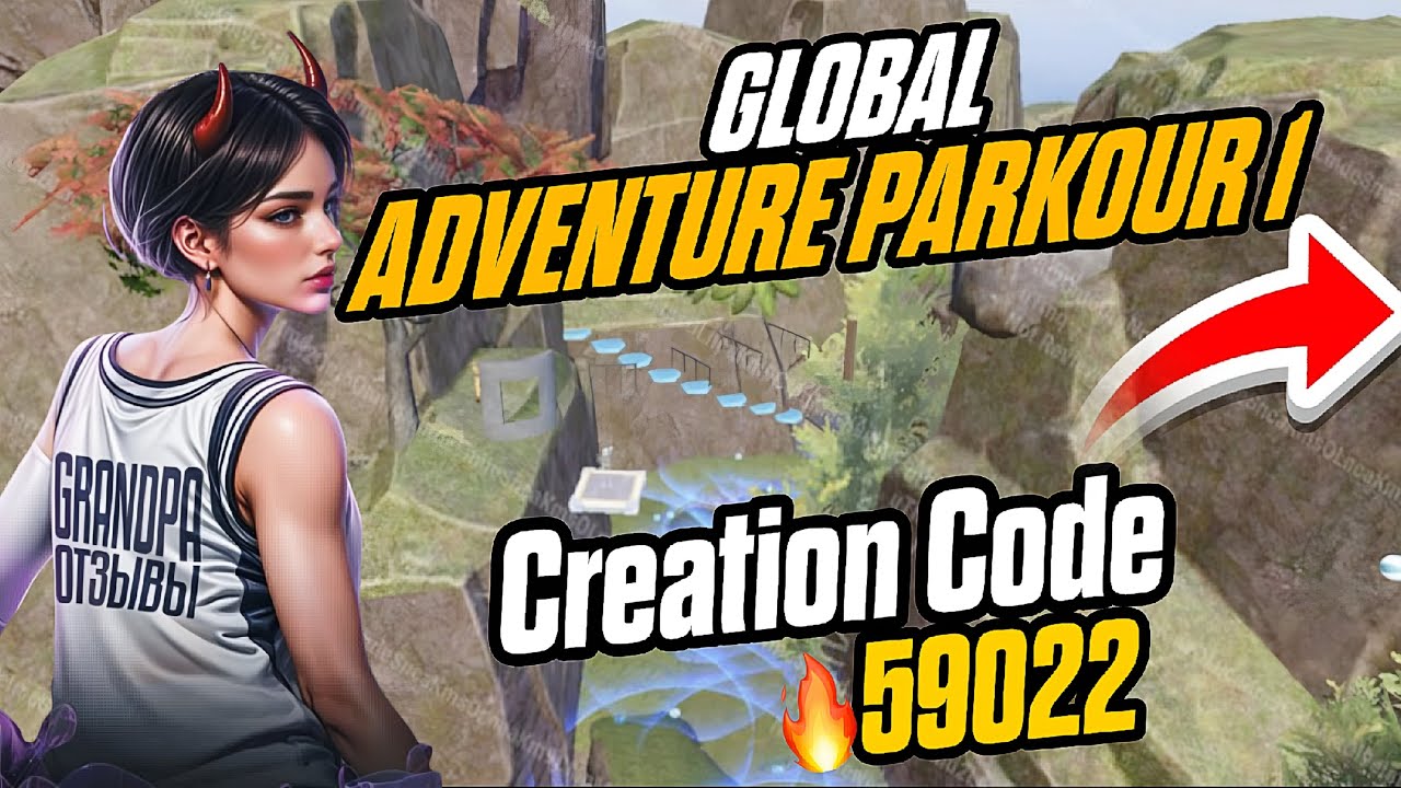 Bgmi Wow Parkour Map Code 59022 |Global  Adventure Parkour 1 | #bgmi #pubgmobile #pubgmobilefunny 