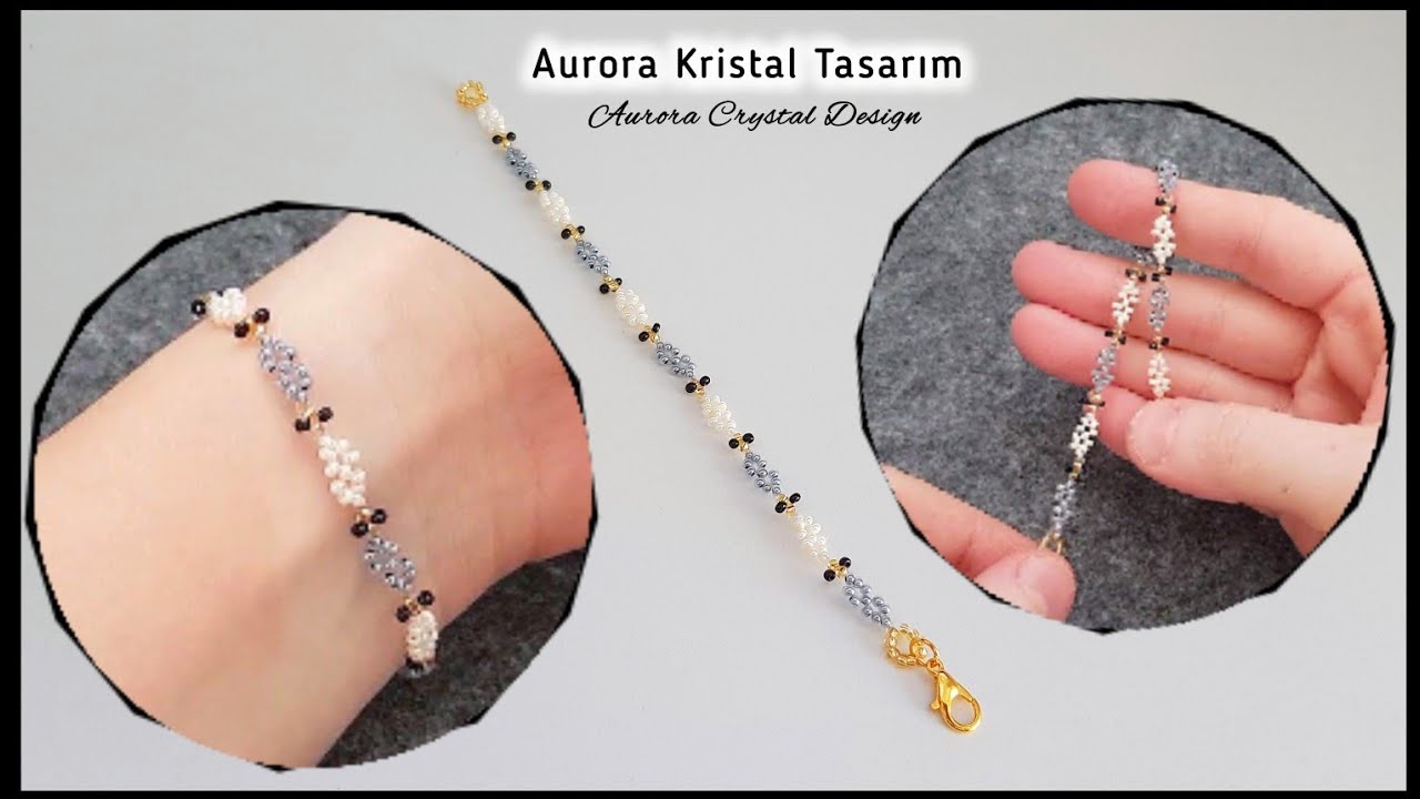 Çok kolay bileklik yapımı. Easy beaded bracelet making with only seed beads. Beads jewelry tutorial.