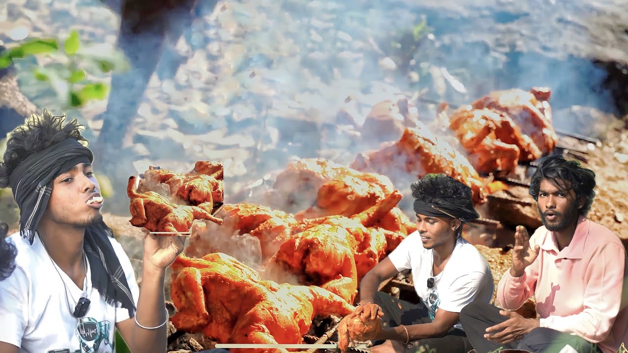 Man vs wild 🔥 GRILL CHICKEN 🍗😋 