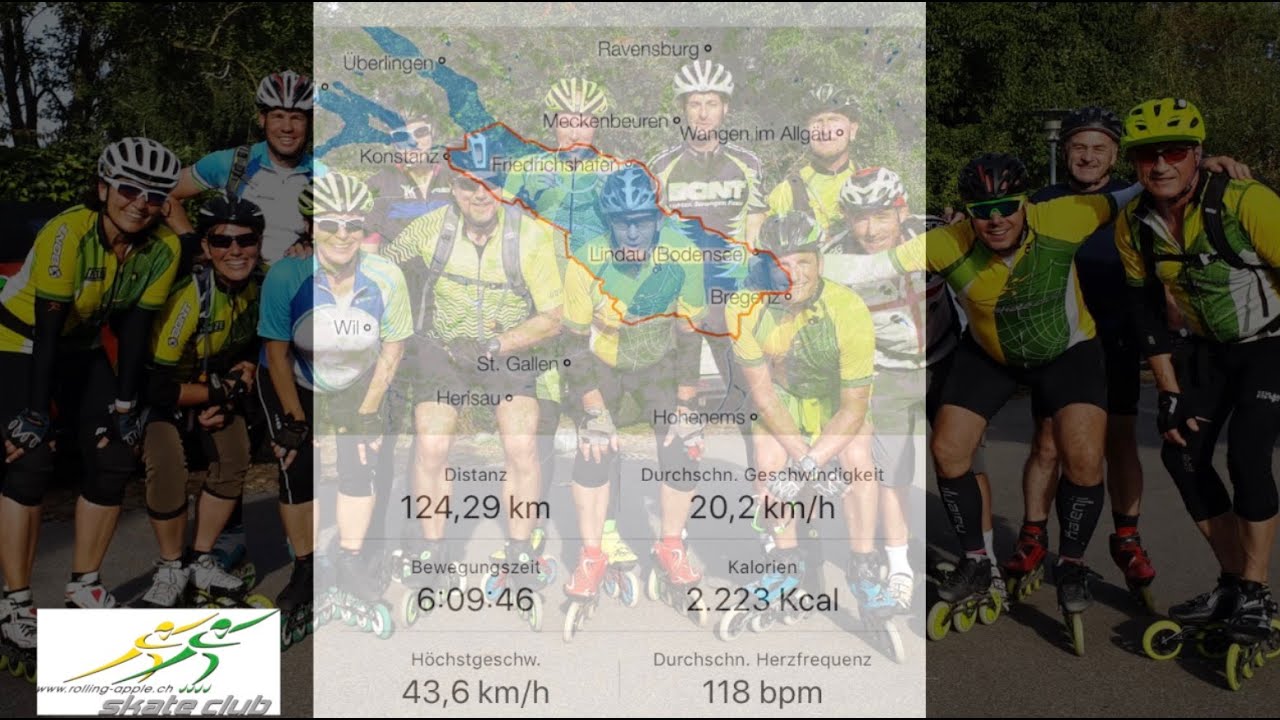 Once around the lake, 125km on Skates, Lake Bodensee 2019