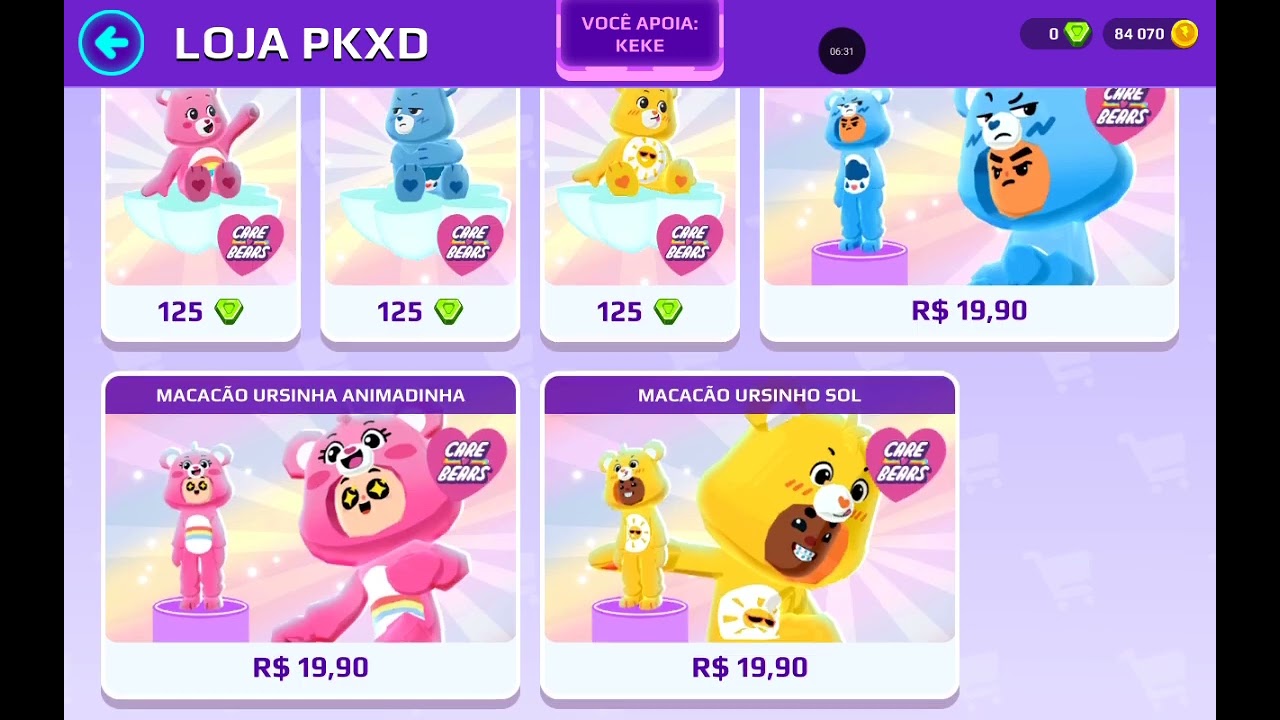 Vendo a nova atualização PKXD