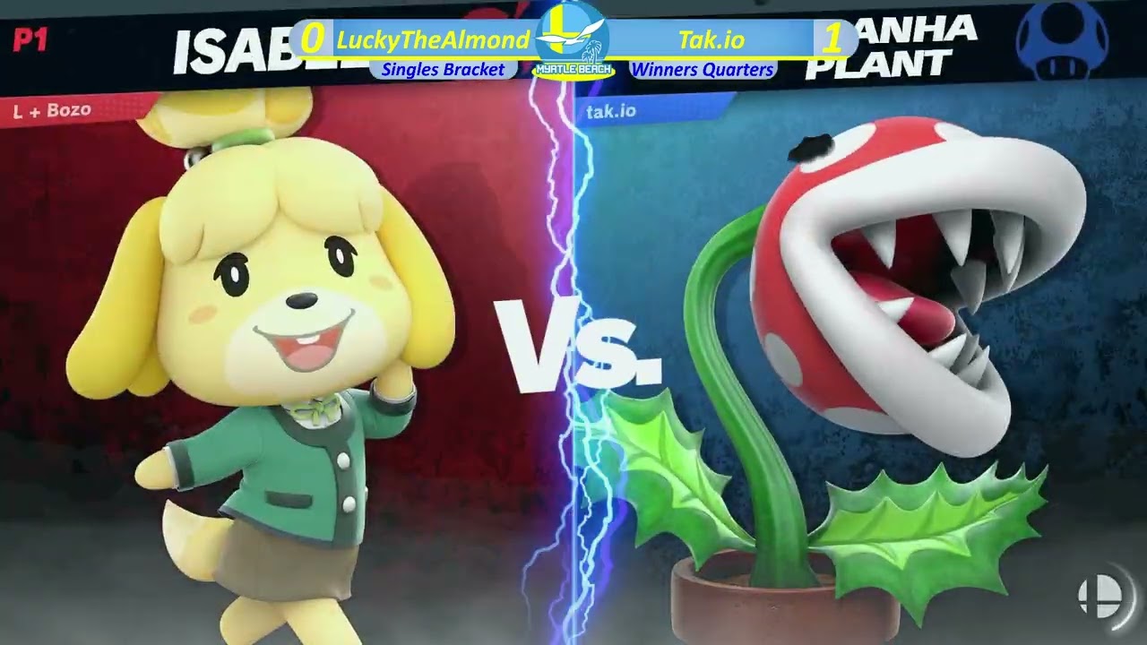 SocaSmash 169 Ultimate Singles: LuckyTheAlmond (Isabelle) vs Tak.io (Piranha Plant) Winners Quarters