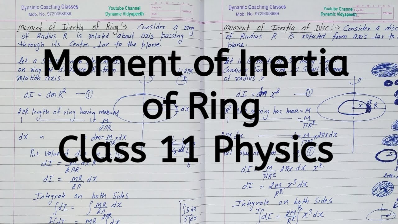 Moment of Inertia of Ring | Chapter 6 | System of Particles and Rotational Motion | Class 11 Physics