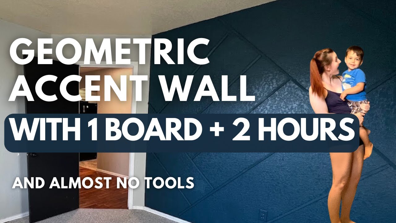 Make a geometric accent wall with one board & 2 hours (and only basic tools)
