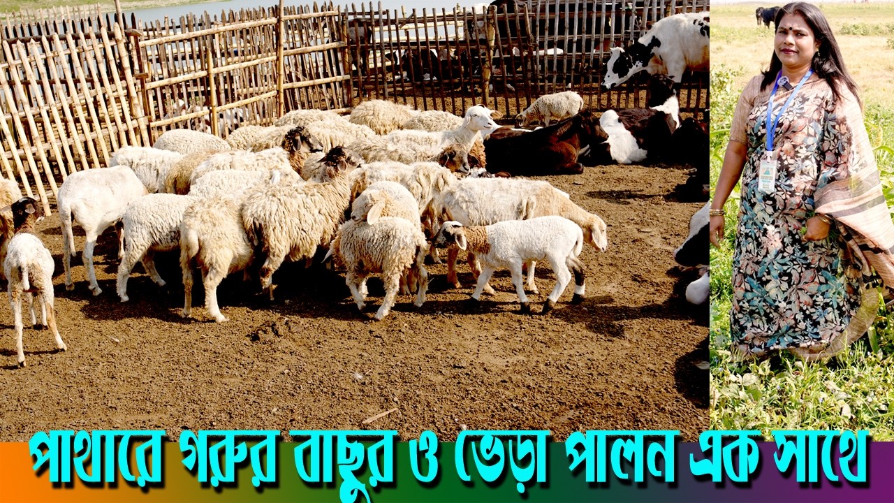 পাথারে গরুর বাজার ভেড়া এক সাথে পালন   Cattle market in Pathar, sheep are kept together