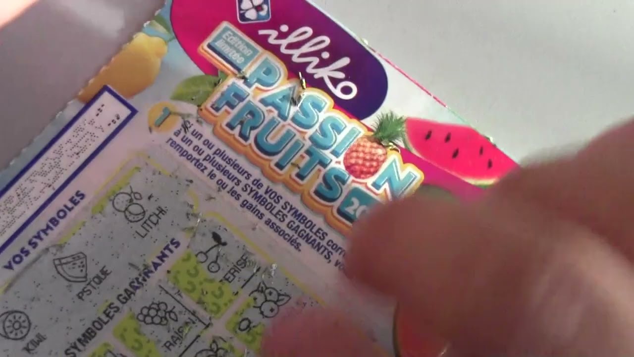 Nouveau Ticket de Grattage PASSION FRUITS FDJ illiko j'en gratte 20 mise de 40€