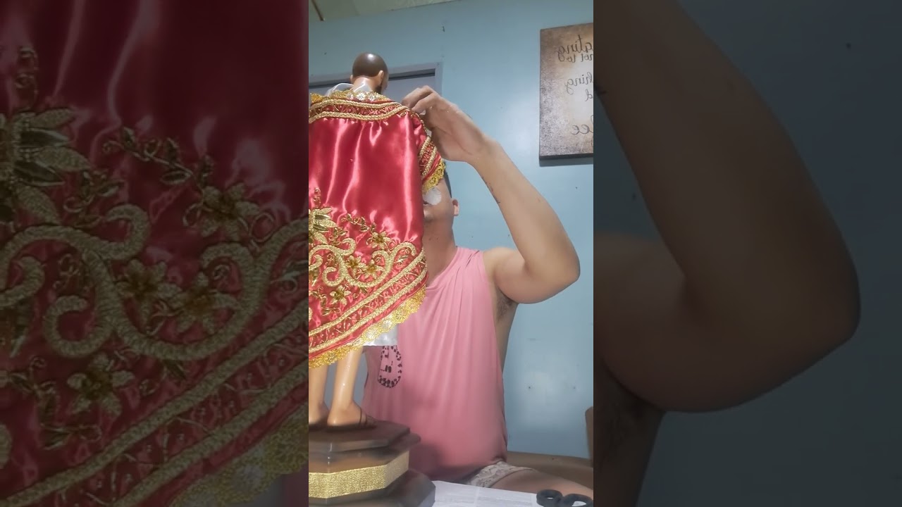 Pagbibihis kay San Juan Bautista #burdangbok #sanjuanbaustista