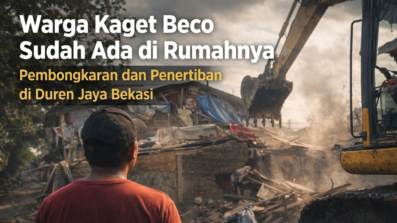 VIRAL! Beco Sudah Sampai di Rumah Warga – Penertiban Bangunan Kali Duren Jaya BEKASI Dimulai