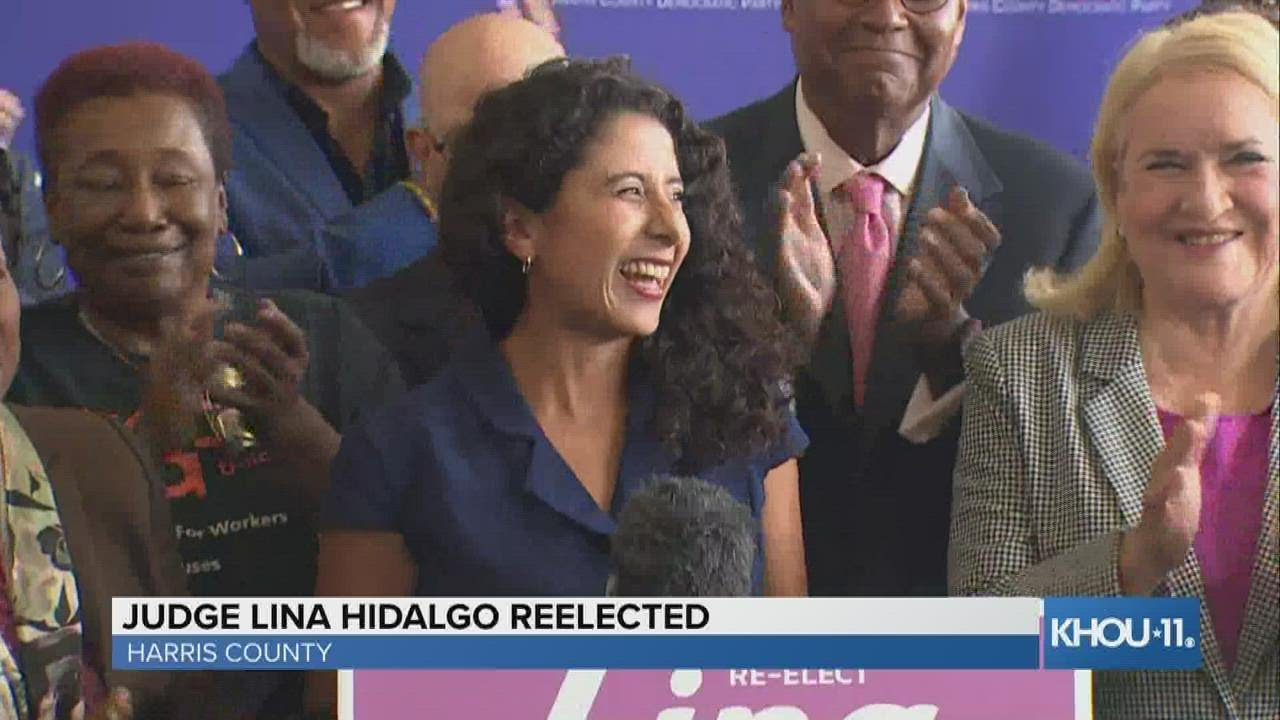 Lina Hidalgo addresses Harris County residents after reelection