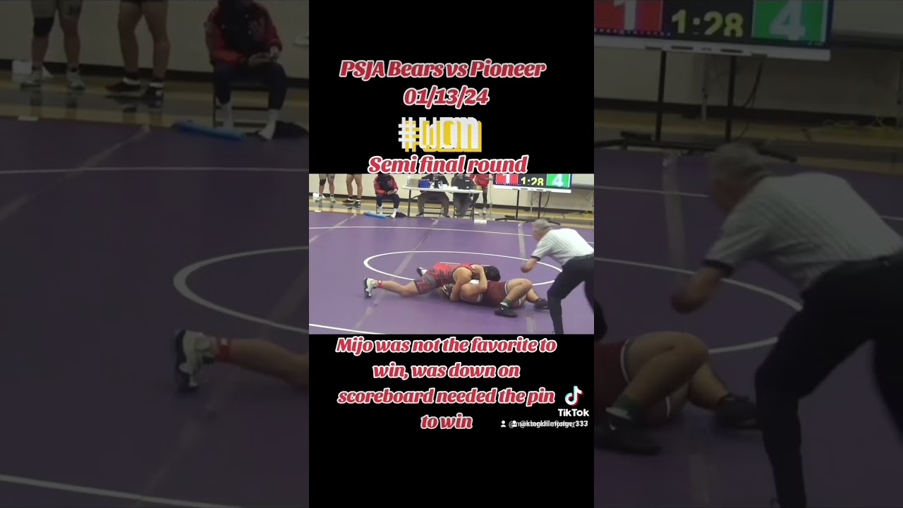 Sharyland Pioneer vs. Psja Bears  Top Gun Wrestling Tournament Josua Castillo vs Rey Mata Jr