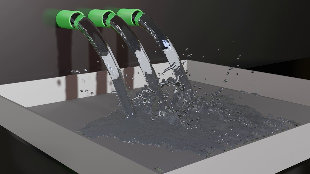 Blender Water Simulation in Eevee (Olav3D Tutorials Result)