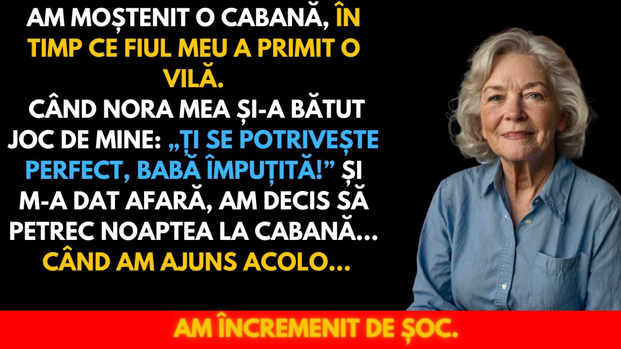 Am Moștenit o Cabană, Iar Nora Mea și-a Bătut Joc de Mine „Ți se Potrivește Perfect, Babă Împuțită!”