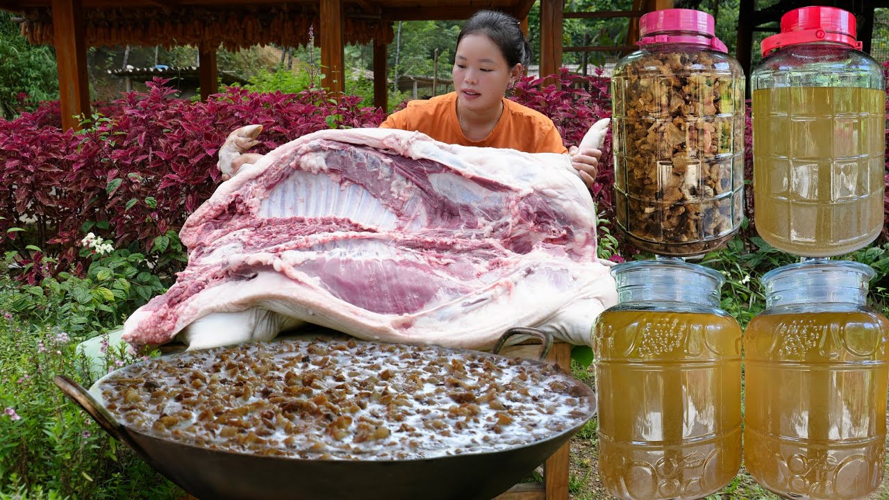 Delicious Pork From The Farm, Processed Into Cooking Oil From Black Lard and Preserved For 360 Days.