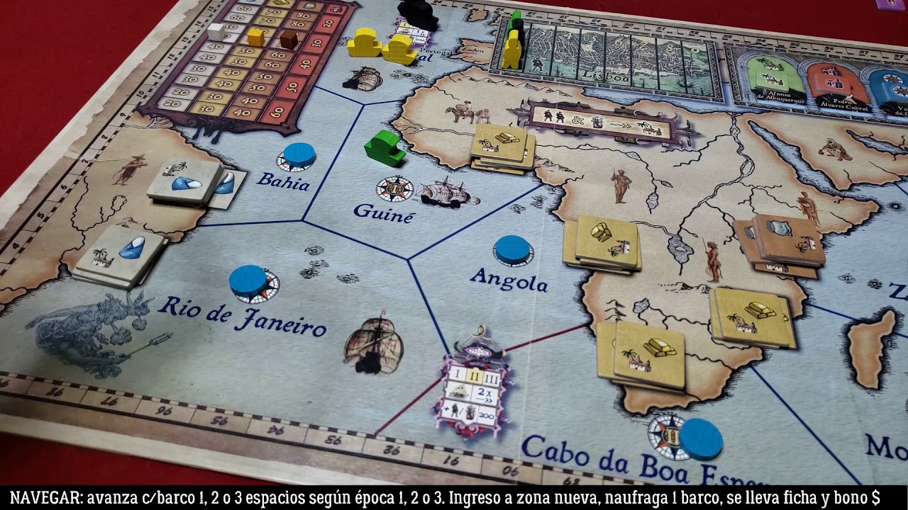 Videotutorial de Navegador. Un euro temático, con excelente rondel y final manipulable por jugadores