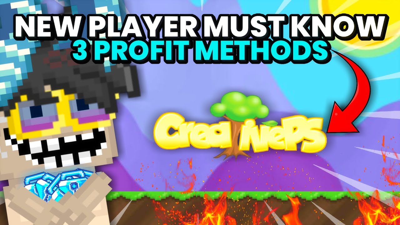 NEW PLAYERS MUST KNOW THESE 3 PROFIT METHODS TO GET RICH QUICK!! | Growtopia | CreativePS
