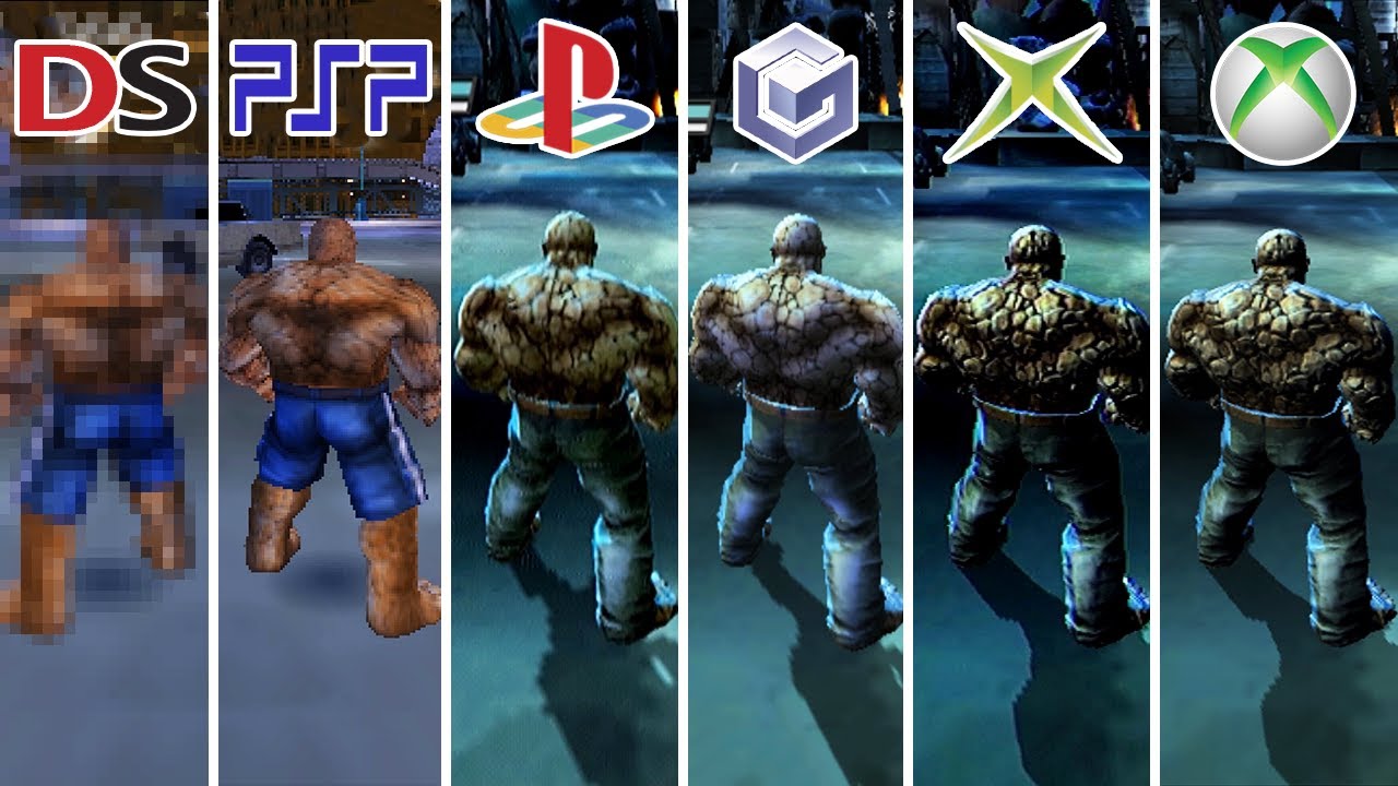 Marvel Nemesis Rise of the Imperfects (2005) DS vs PSP vs PS2 vs GameCube vs XBOX vs XBOX 360