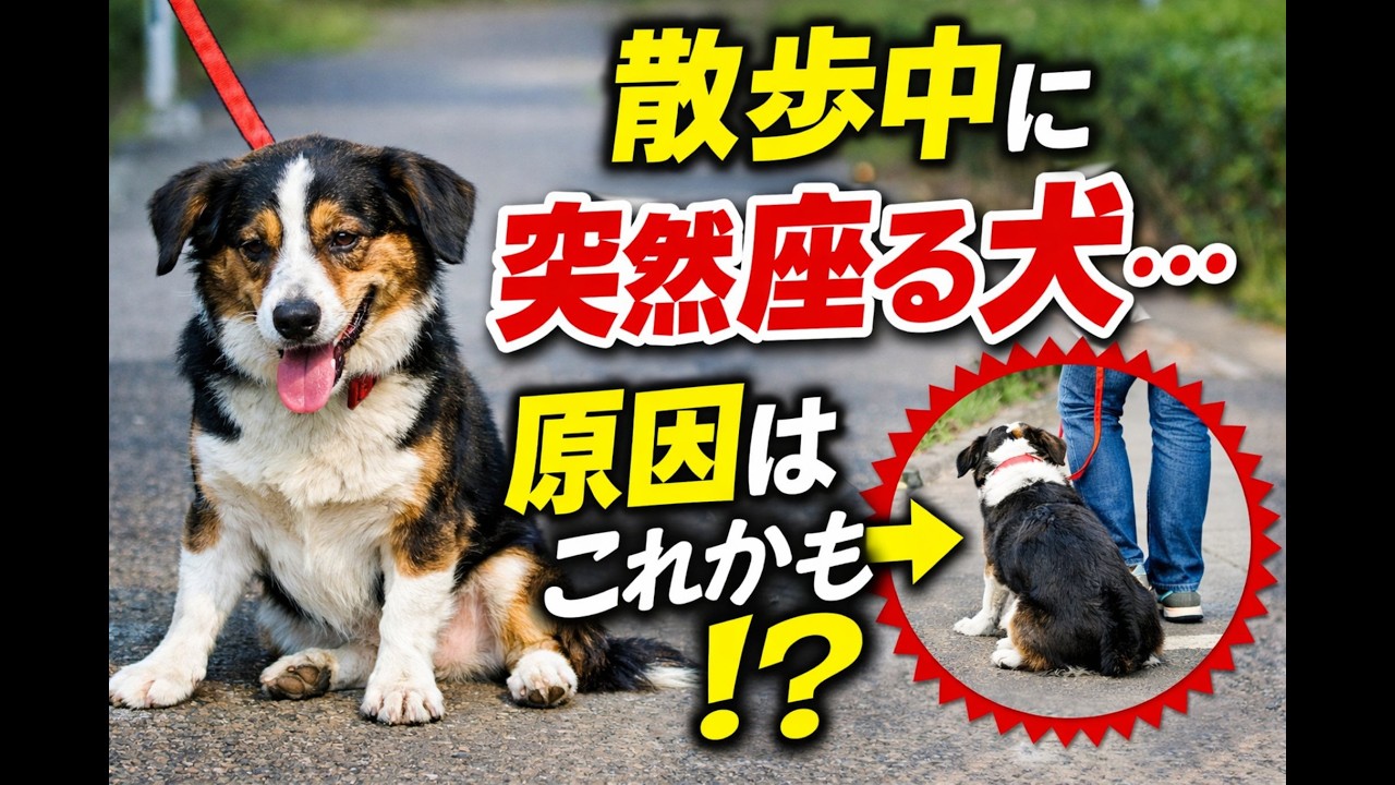 散歩中に突然座る犬…原因はこれかも