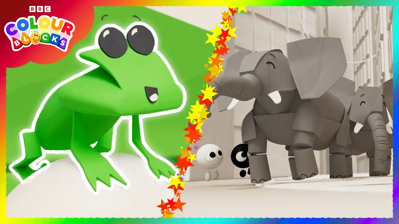 🐸 The Cutest Colourful Animals in Colourland 🐘 | Explore Colours for Kids | @colourblocks