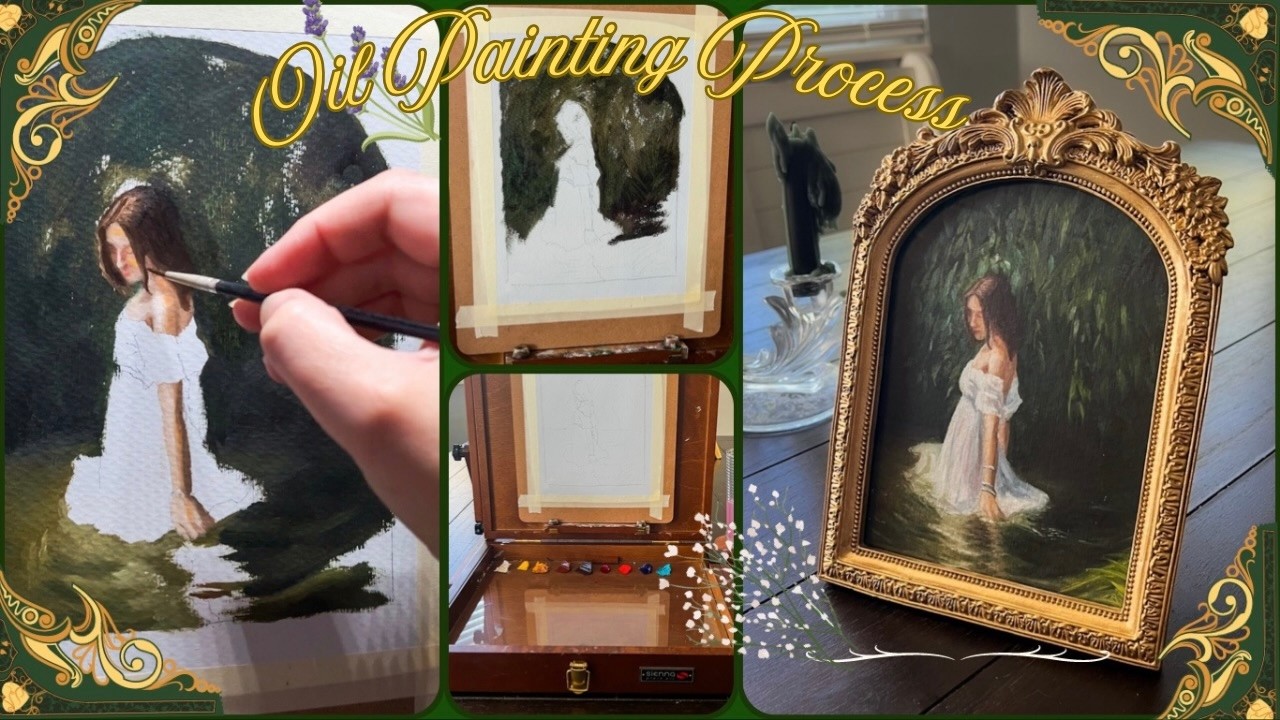 Oil Painting of girl in the river ..in real time. #paintingtutorial #allaprima #oilpainting #art 