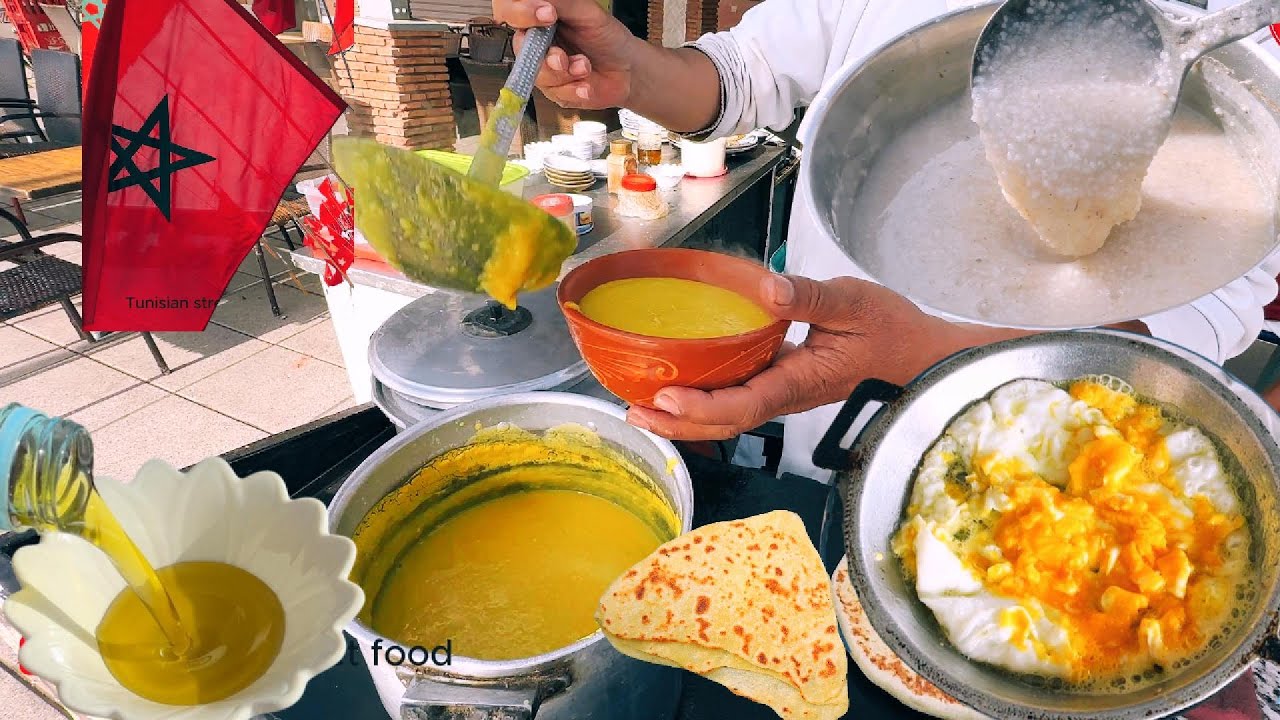 الفطور البلدي المغربي : من اشهر الأكلات  الشعبية في الشارع المغربي صباحا- بلبولة و بصارة