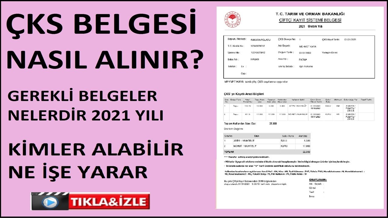 &Ccedil;KS (&Ccedil;İFT&Ccedil;İLİK) BELGESİ NASIL VE NEREDEN ALINIR. NE İŞE YARAR. KİMLER ALABİLİR. 2021 YILI