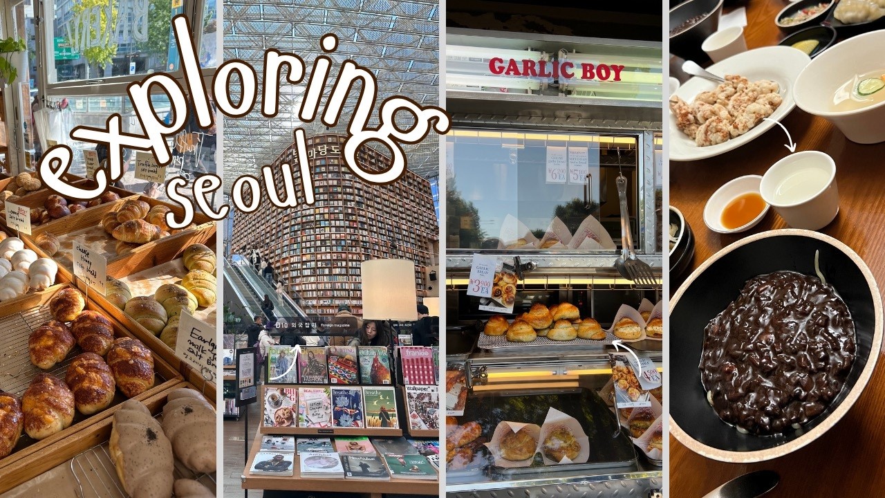 Seoul pt. 2 l garlic boy, artist bakery, starfield library, jjajangmyeon