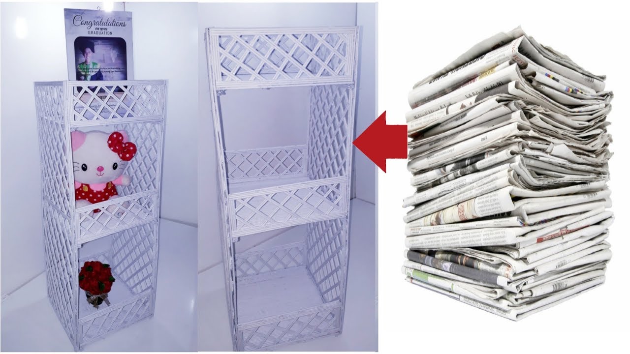 DIY || Cara Membuat Lemari Pajangan Dari Kertas || How to make display cabinet from paper