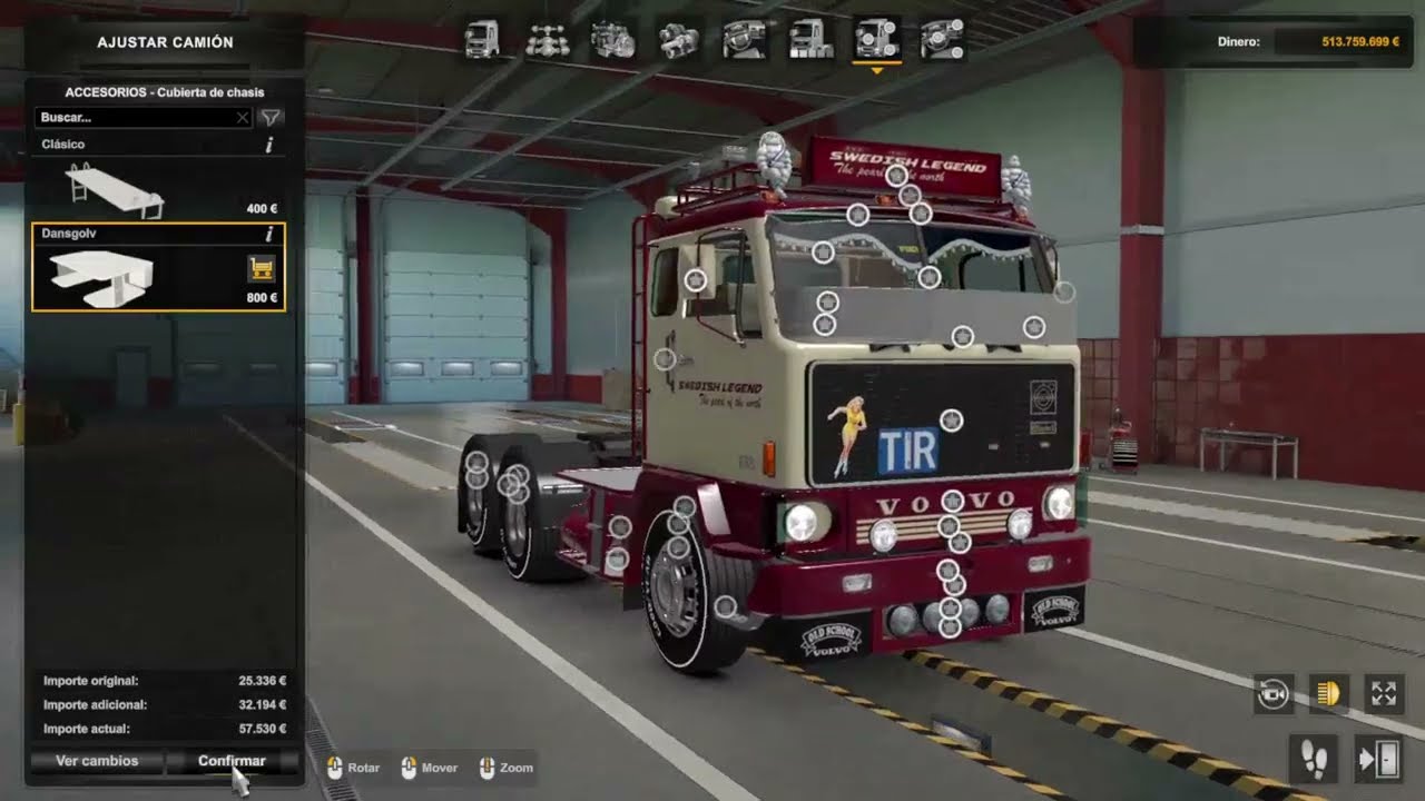 Euro Truck Simulator 2 - Volvo F88 Long Cab, personalizado 