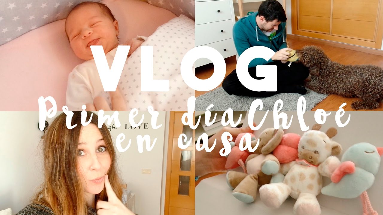 VLOG PRIMER DÍA DE CHLOÉ EN CASA I Barriga postparto I primer baño del bebé
