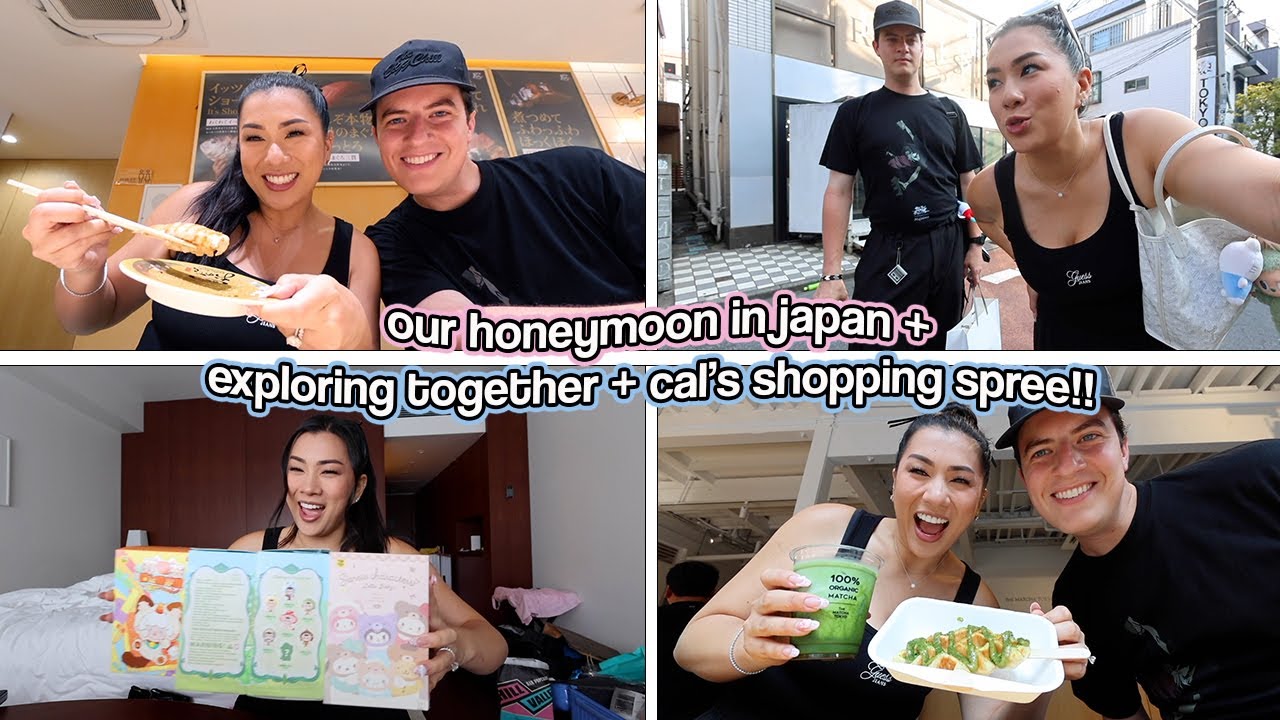 OUR HONEYMOON IN JAPAN!! Exploring Together + Cal's Shopping Spree!
