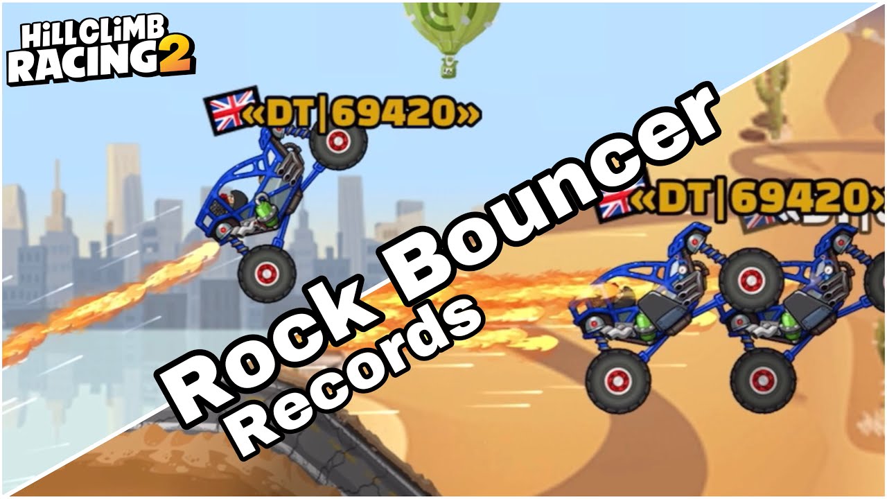 Crazy Wheelies and Records with Rock Bouncer Mastery | Hill Climb Racing 2