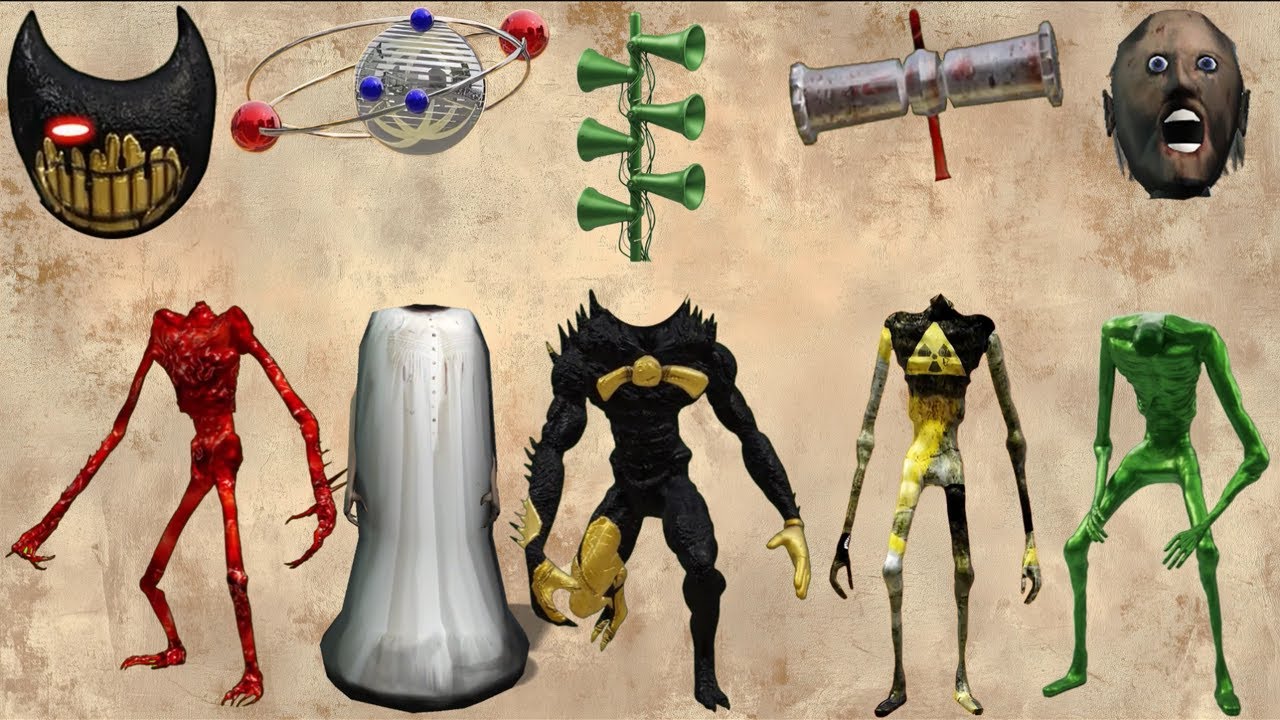 WRONG HEADS SIREN HEAD POOP, SIREN HEAD HOUSE, SIREN HEAD BRAIN EYE, SIREN HEAD OCTOPUS, SIREN HEAD