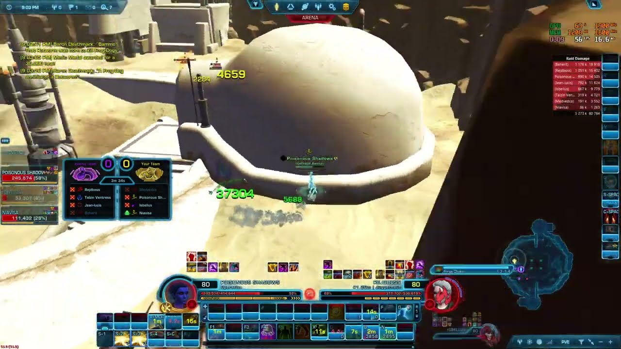 SWTOR ARENA PvP: Tatooine Canyon - Lethality Opeative 7.7.1c (Solo Q)