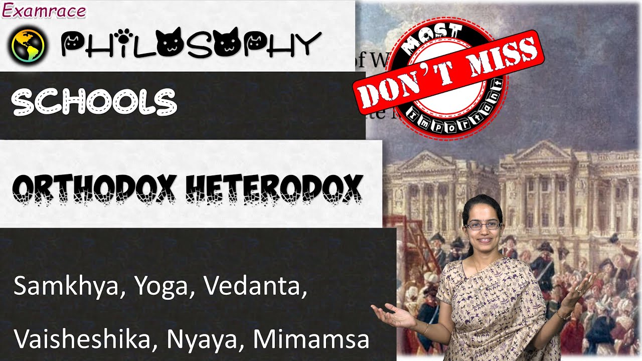 Philosophical Schools: Samkhya, Yoga, Vedanta, Vaisheshika, Nyaya, Mimamsa, Buddha, Jain, Charvaka