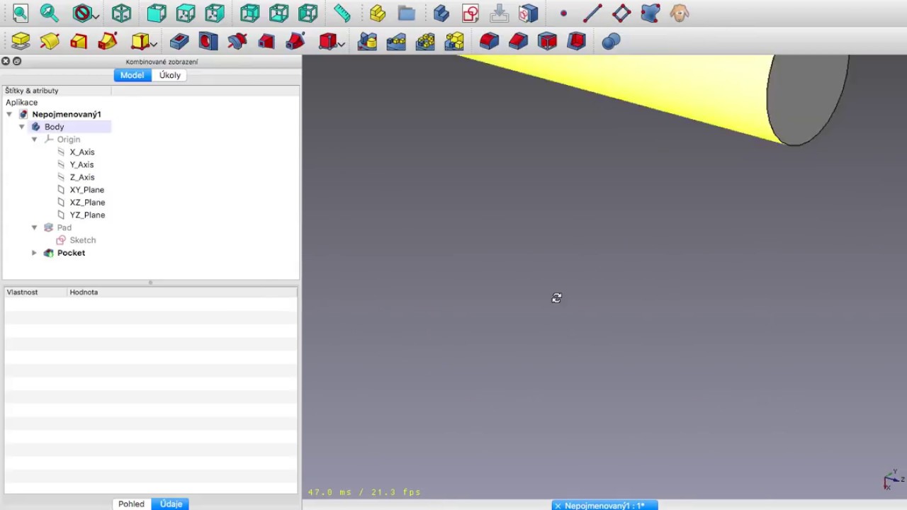 FreeCAD Nad dotazy 1 - Čep s dírou na závlačku