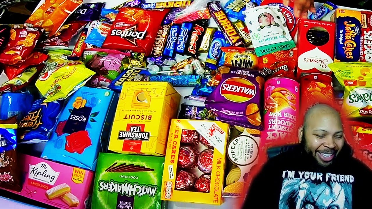Unboxing and Trying Some British Snack ( Crisps , Candy , Blackcurrant ,Biscuits Etc.)
