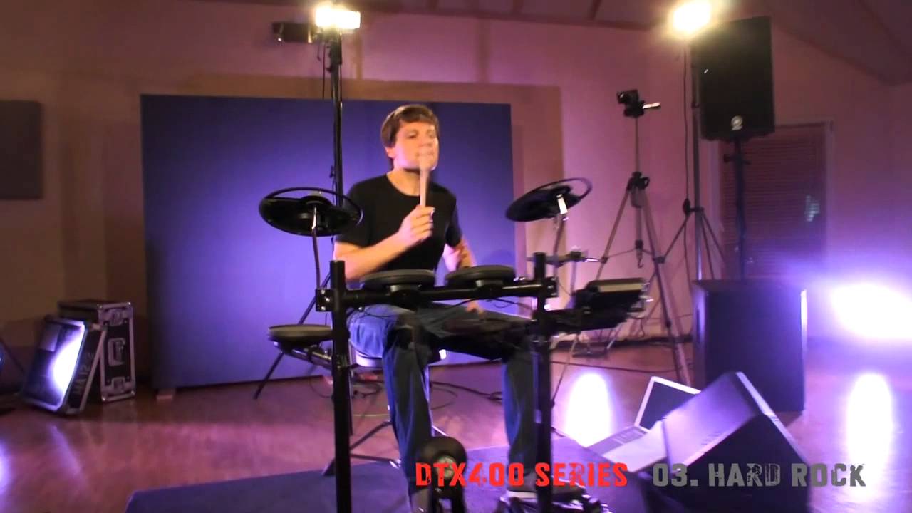 DTX400 Sound Demo - 3/10 Hard Rock Kit